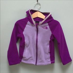 Child’s North Face Fleece Hooded Zip Up Jacket 3T